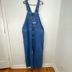 Round House Mens 50 Denim Bib Carpenter Overalls Unisex Vintage Work Granola